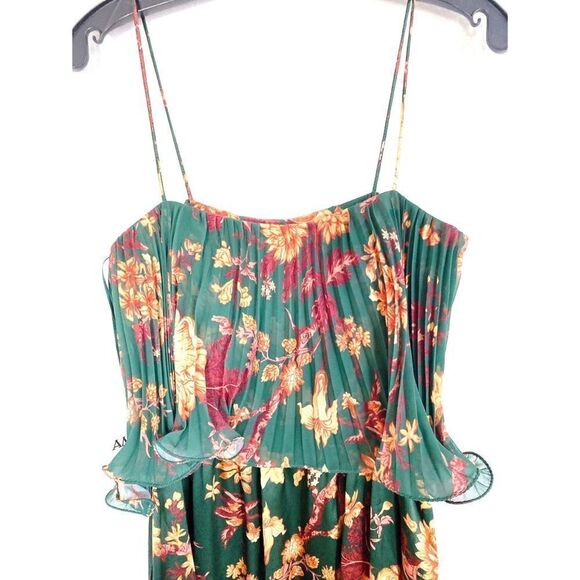 Amur Adeline 100% silk floral pleated floral Dress size 0 - Picture 8 of 12